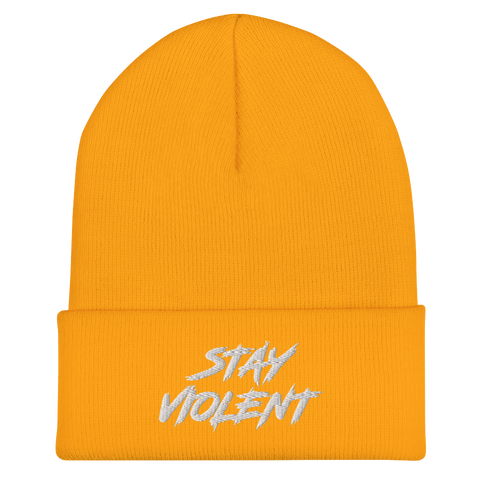 Cuffed Stay Violent Beanie