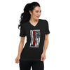 Women's Thin Red Line-Evil Is Powerless V-Neck T-Shirt